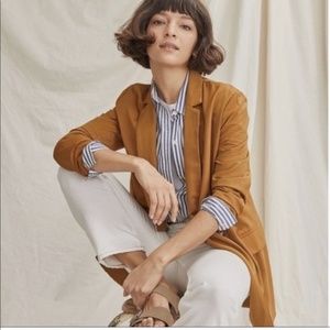 Elizabeth & James Dark Gold Mustard Oversized Double Breasted Blazer XS